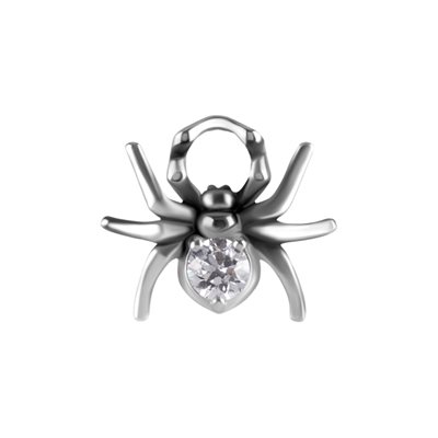 CoCr jewelled spider charm for clicker