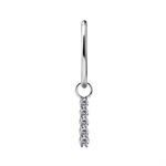 CoCr jewelled bar charm for clicker 11mm