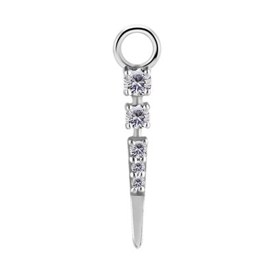 CoCr jewelled spike charm for clicker