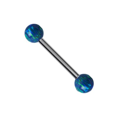 Barbell with opals