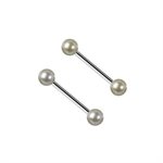 Micro barbell with pearls