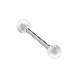 Barbell avec des perles d'eau douce