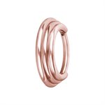 24k rose gold plated steel plain hinged clicker
