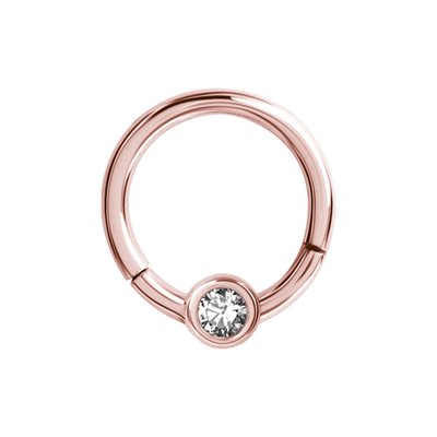 24k rose gold plated jewelled clicker