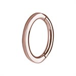 18k rose gold plated CoCr oval belly clicker -square profile