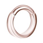 18k rose gold plated CoCr rook clicker with square profile