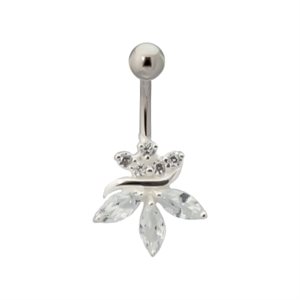 Navel banana with silver attachment