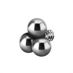 Titanium internal 3 balls trinity attachment