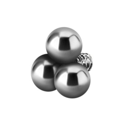 Attache interne en titanium avec 3 boules trinity